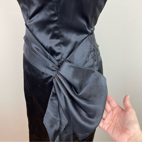 Alvina Valenta Maids New York Solid Black Sweetheart Dress Women Size 10 - Picture 5 of 8